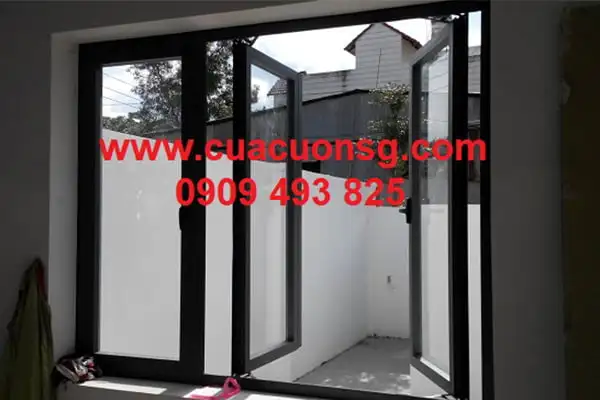 Cửa sổ mở quay 4 cánh nhôm Xingfa