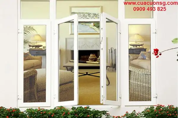 Cửa sổ mở quay 4 cánh nhôm Xingfa