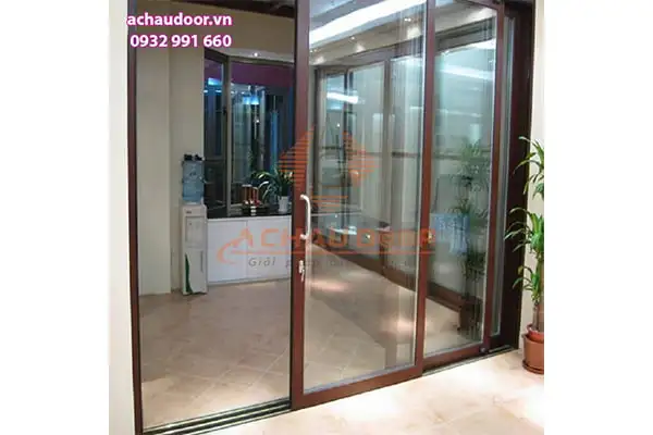 Cửa đi mở trượt nhôm Xingfa 2 cánh