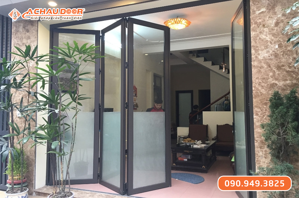 Cửa Đi Xếp Trượt 4 Cánh Nhôm Xingfa