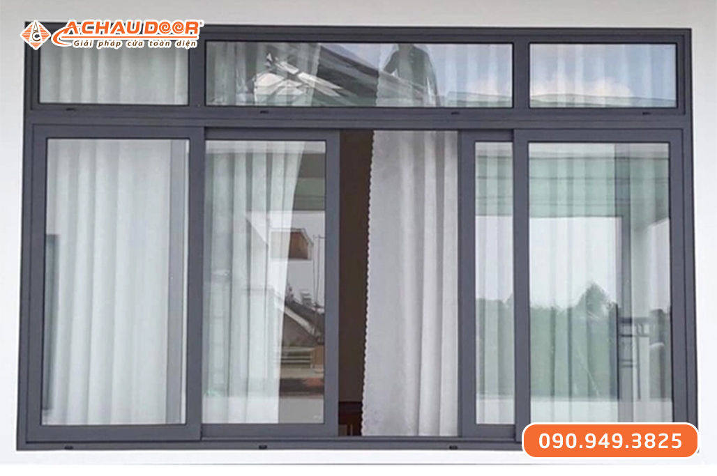 Cửa sổ mở lùa 4 cánh nhôm Xingfa
