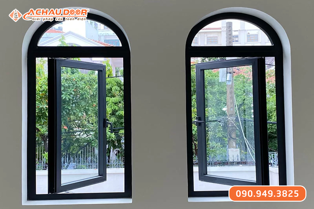 Cửa sổ mở quay 1 cánh nhôm Xingfa
