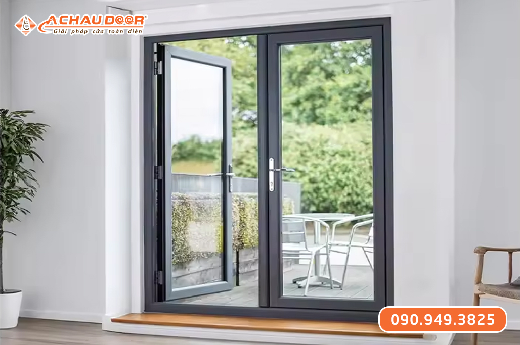Cửa đi mở quay 2 cánh nhôm XingfaWindow