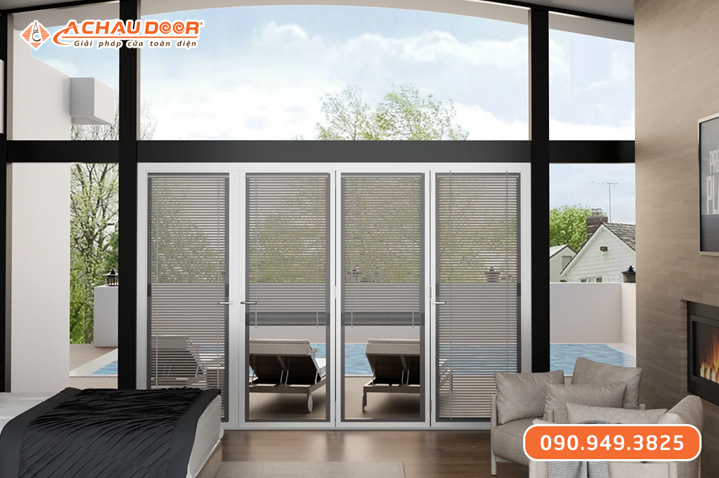Cửa đi mở quay 4 cánh nhôm XingfaWindow