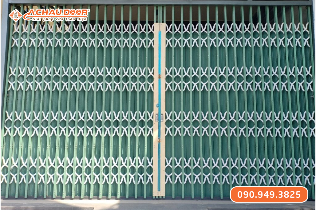 Cửa Kéo Đài Loan Tôn Mạ Màu Có Lá U 1.4 Ly