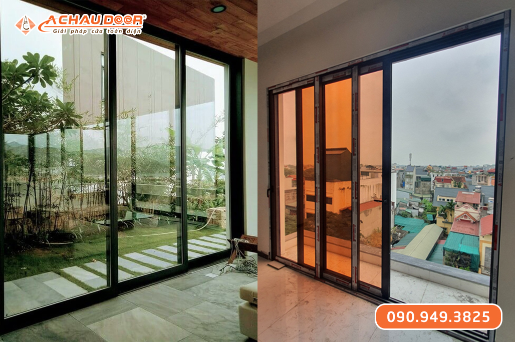 Cửa Đi Mở Trượt 3 Cánh Nhôm Xingfa