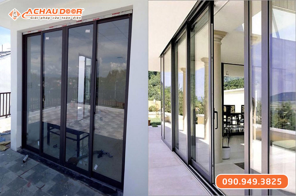 Cửa Đi Mở Trượt Nhôm Xingfa 4 Cánh