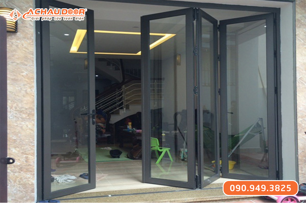 Cửa Đi Xếp Trượt 4 Cánh Nhôm Xingfa