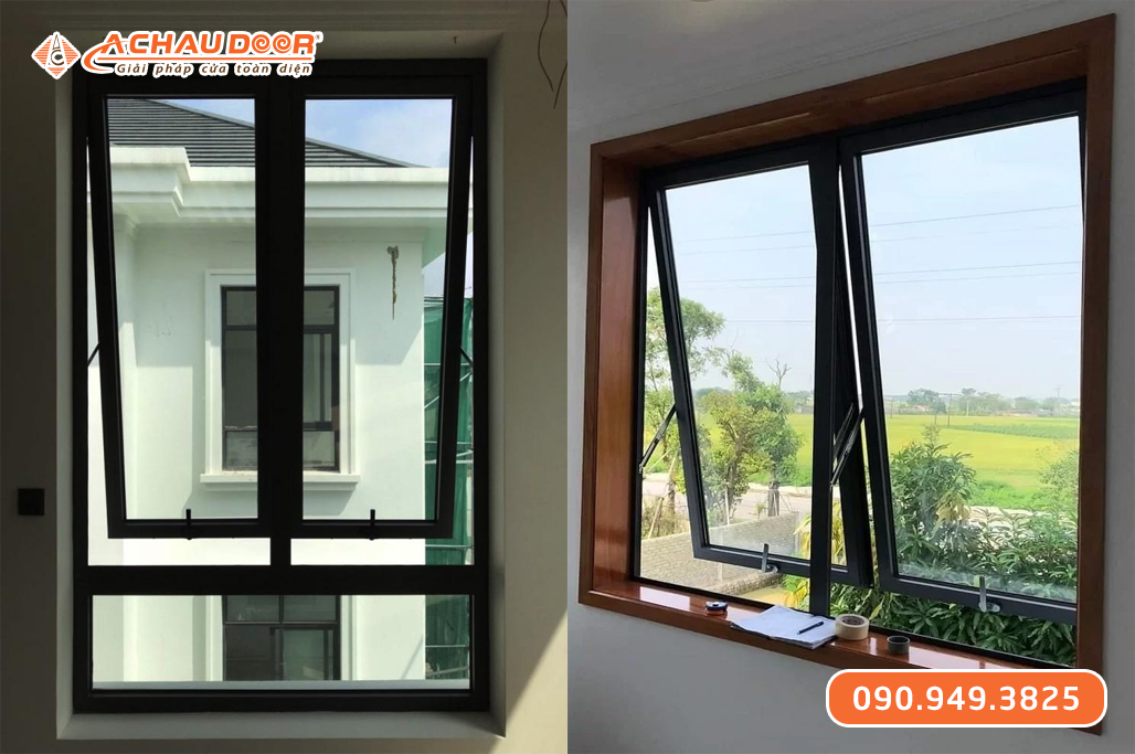 Cửa Sổ Mở Hất 2 Cánh Nhôm Xingfa Nhập Khẩu