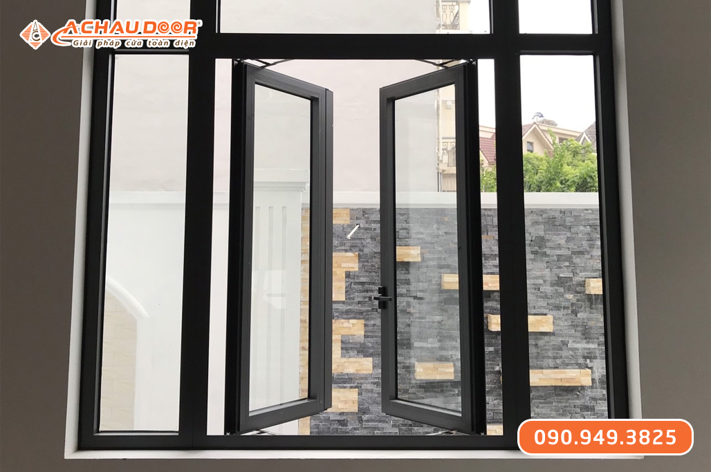Cửa sổ mở quay 2 cánh nhôm Xingfa