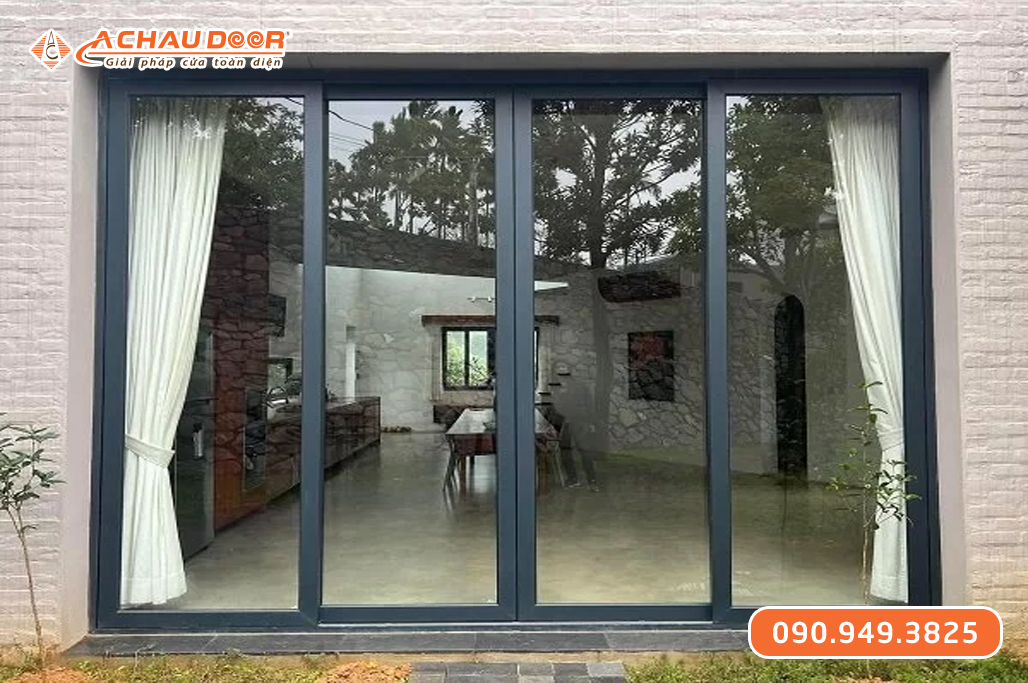 Cửa Đi Mở Trượt Nhôm Xingfa 4 Cánh