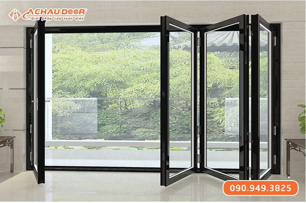 Cửa Đi Xếp Trượt 4 Cánh Nhôm Xingfa