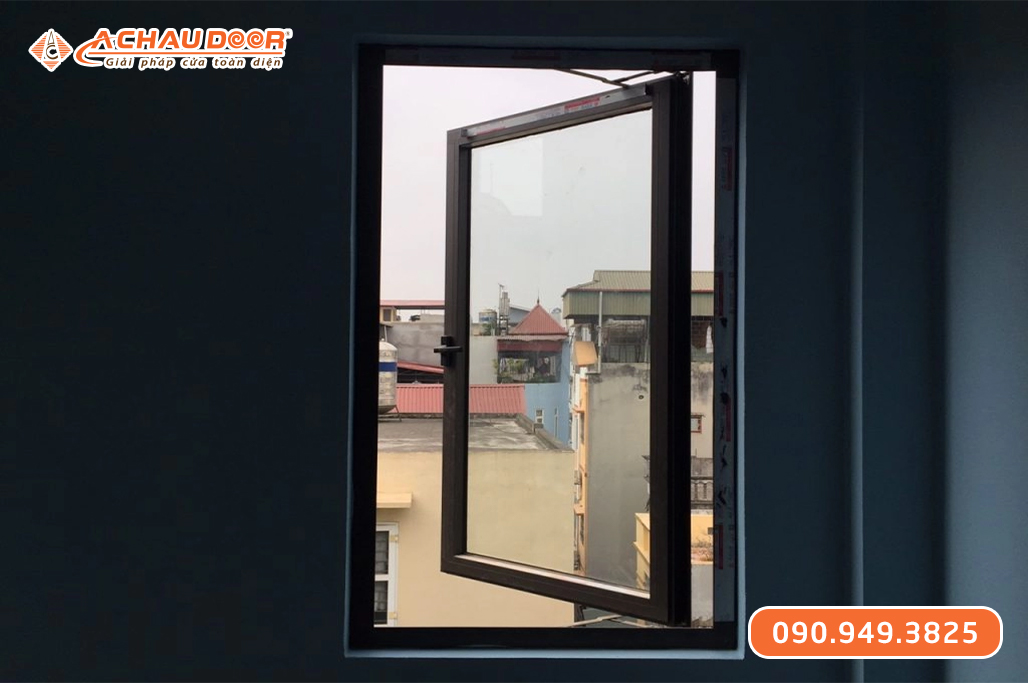 Cửa sổ mở quay 1 cánh nhôm Xingfa