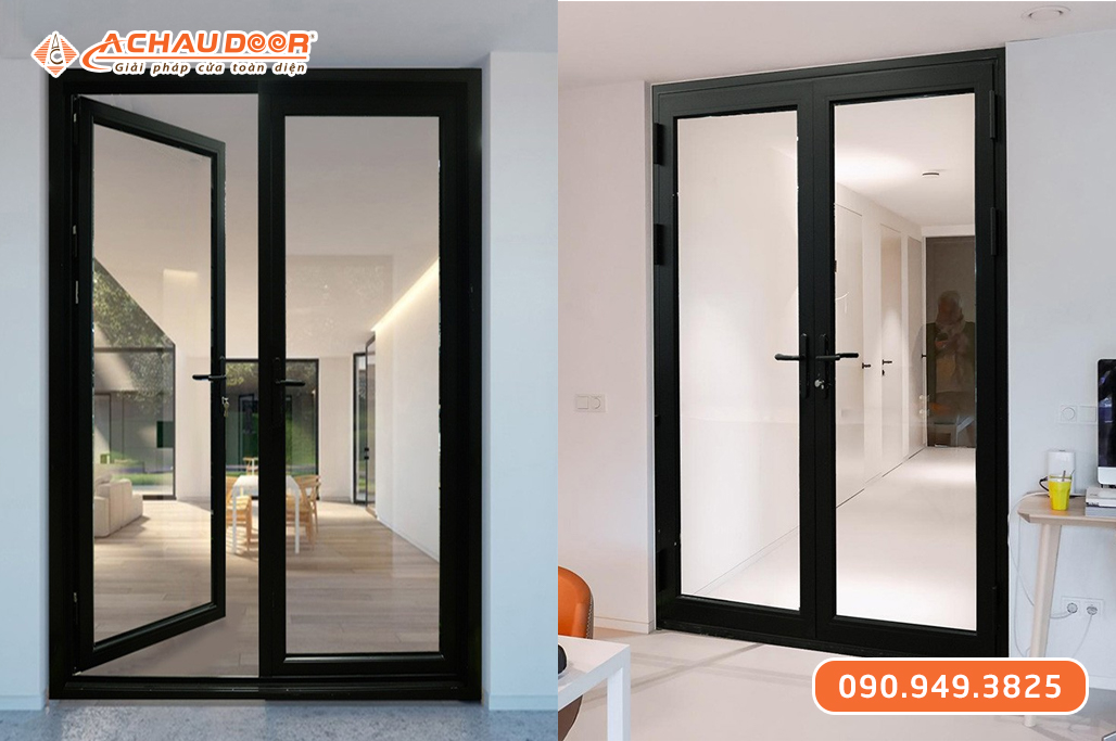 Cửa đi mở quay 2 cánh nhôm XingfaWindow