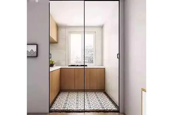 Cửa Trượt Slim 2 Cánh Lùa Trên 2 Ray