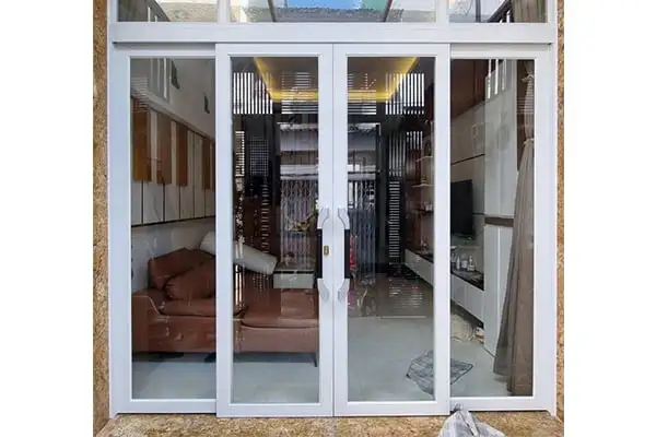Cửa Nhôm Trượt Quay 2 Cánh Màu Trắng