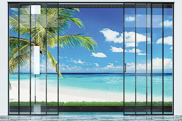 Cửa nhôm Slim 6 cánh lùa 2 bên