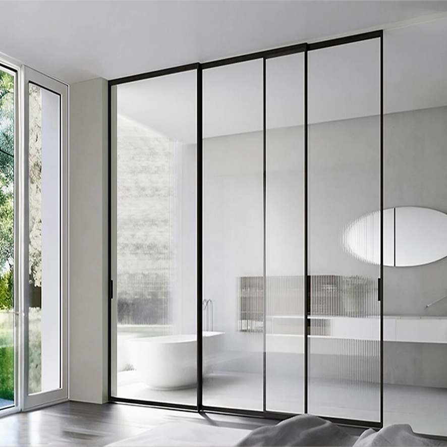 Cửa Trượt Slim 3 Cánh Trượt Qua Lại Trên 3 Ray