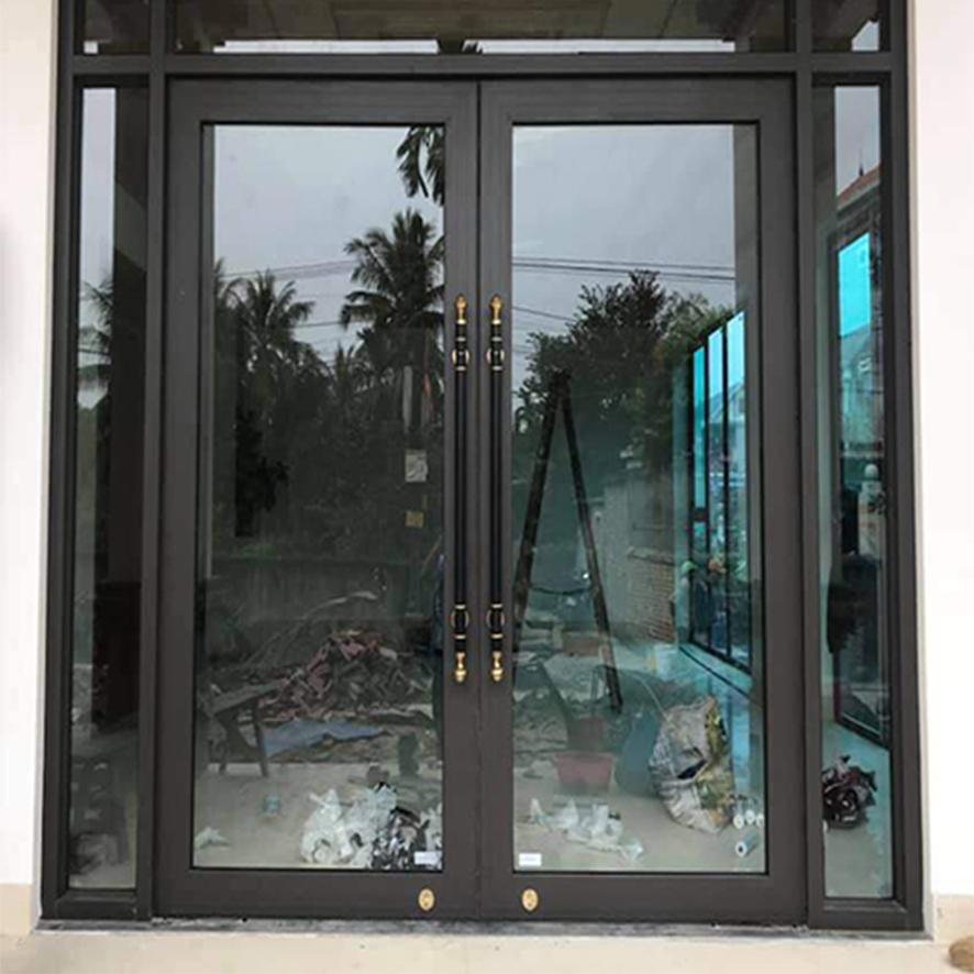 Cửa Nhôm Kính Cường Lực Mở 2 Cánh 10 Ly