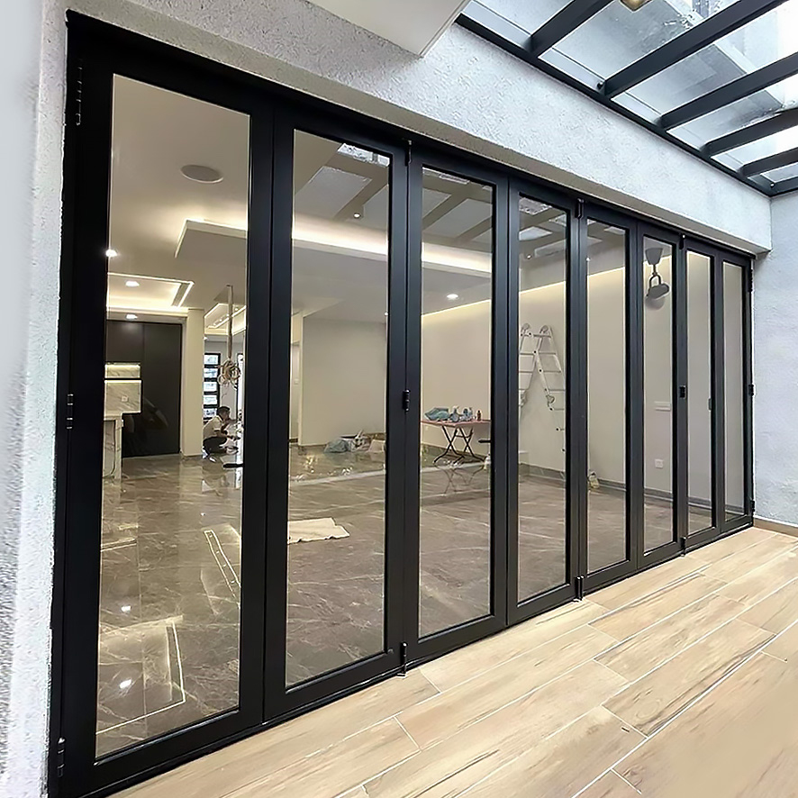 Cửa Xếp Trượt 8 Cánh Nhôm JMA Hệ 55