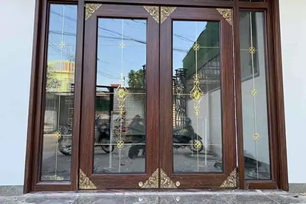 Cửa nhôm thủy lực bản 120