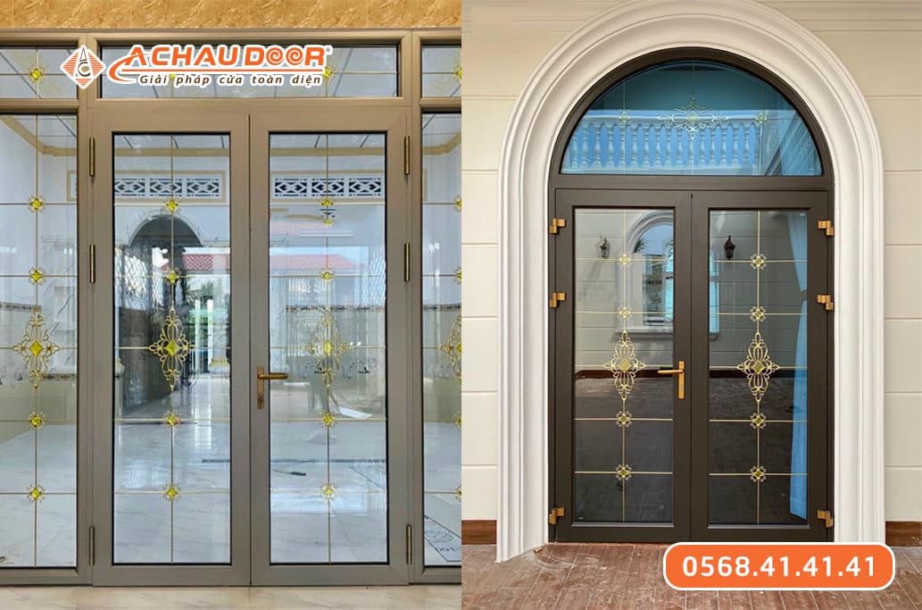 Cửa Đi 2 Cánh Mở Nhôm Maxpro Hệ 83