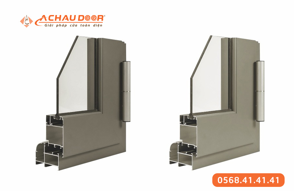 Cửa Đi 2 Cánh Mở Nhôm Maxpro Hệ 83