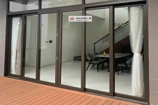Cửa đi lùa 3 cánh nhôm Maxpro hệ 115