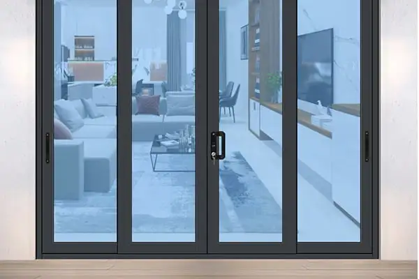 Cửa đi lùa 4 cánh nhôm Maxpro hệ 115