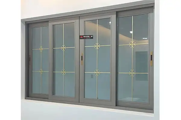 Cửa đi lùa 4 cánh nhôm Maxpro hệ 55