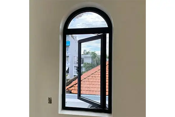 Cửa sổ mở quay 1 cánh nhôm Maxpro hệ 55