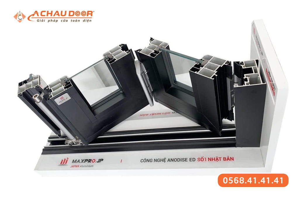 Cửa Xếp Trượt 3 Cánh Nhôm Maxpro Hệ 80