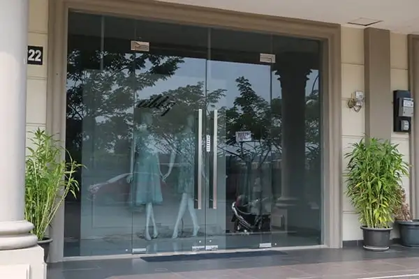Cửa Nhôm Kính Cường Lực 2 Cánh