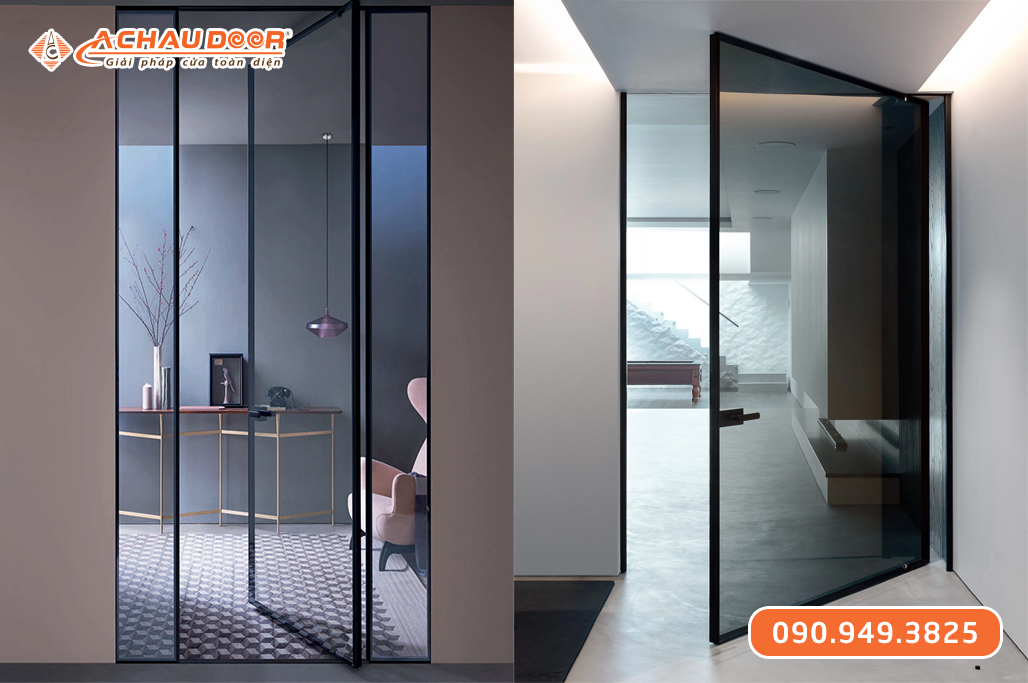 Cửa Nhôm Slim 1 Cánh Mở Quay