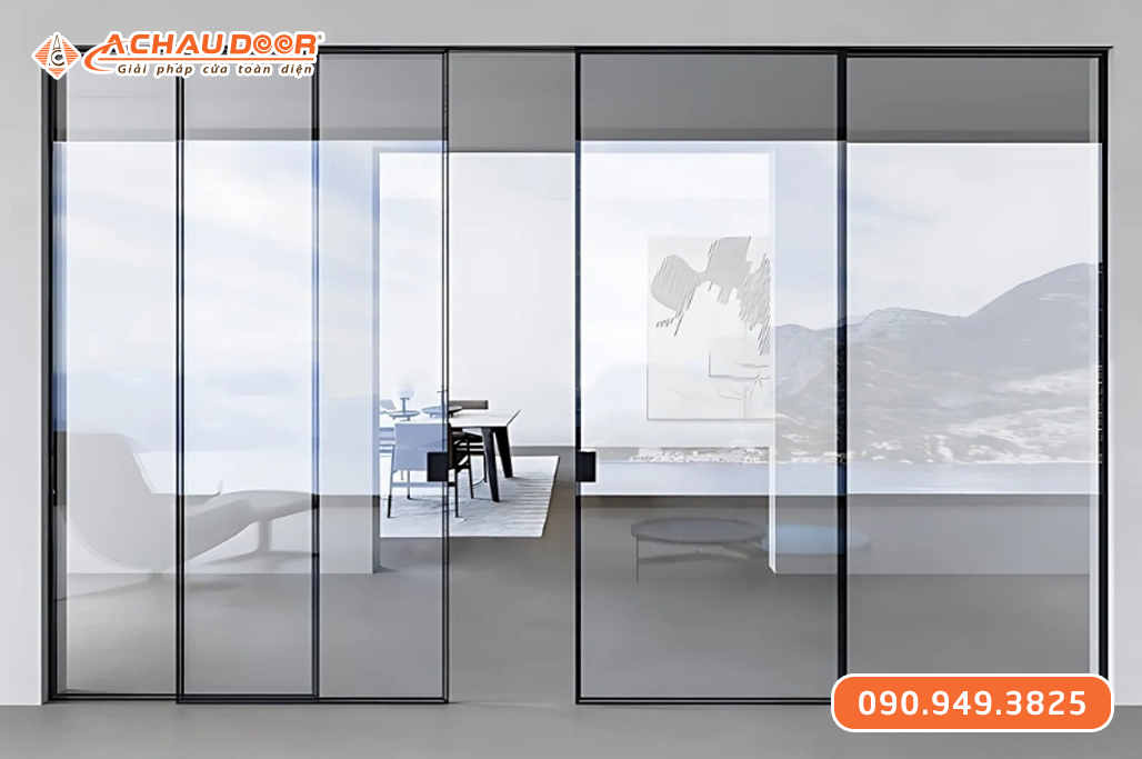 Cửa Nhôm Trượt Quay Slim Cánh Liên Kết