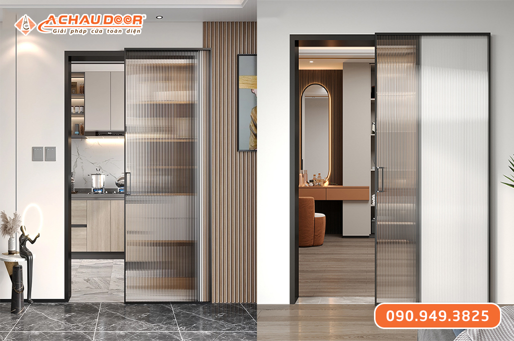 Cửa Trượt Slim 1 Cánh Không Ray Dưới
