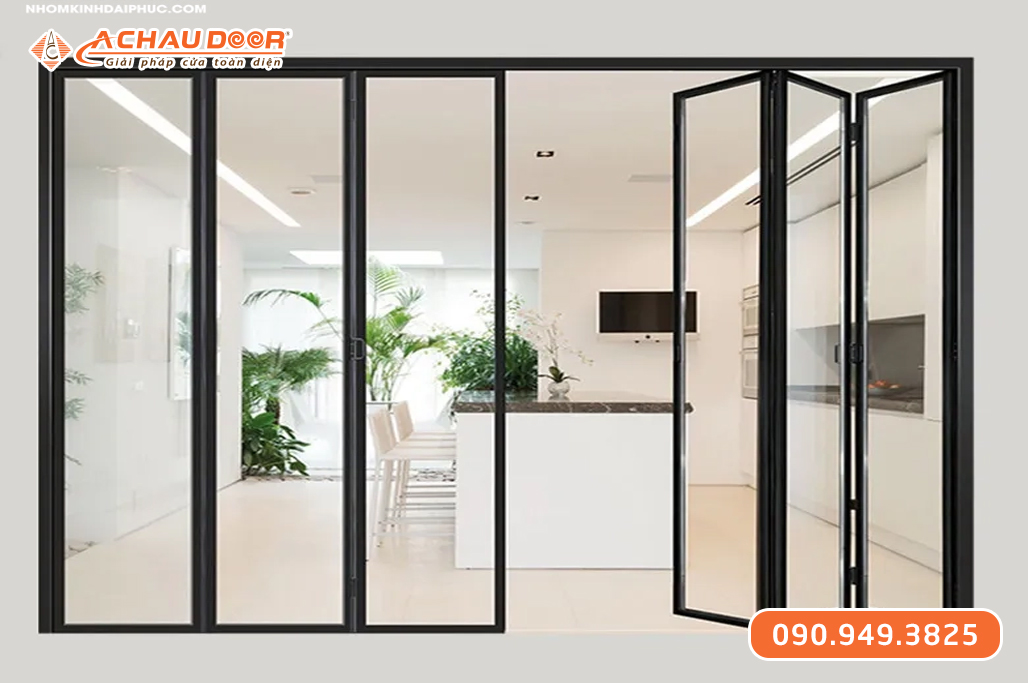 Cửa Xếp Trượt Hệ Slim Siêu Mỏng