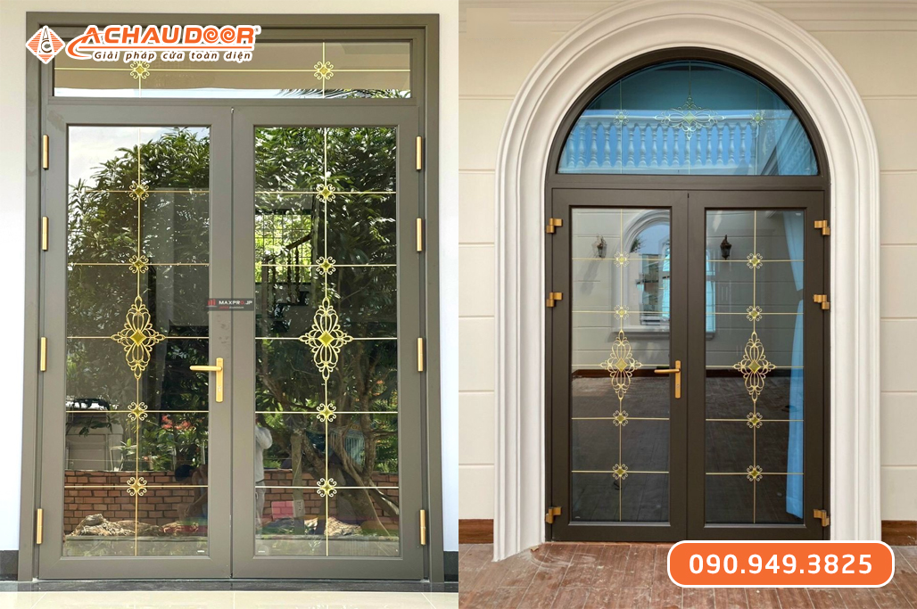 Cửa Đi 2 Cánh Mở Quay Nhôm Maxpro JP Hệ 58
