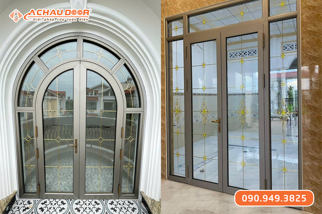 Cửa Đi 2 Cánh Nhôm Maxpro Hệ 55