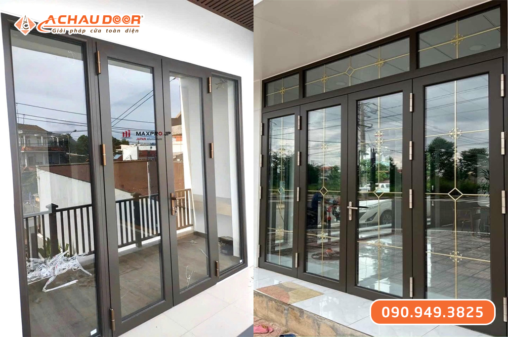 Cửa Đi 4 Cánh Mở Quay Nhôm Maxpro JP Hệ 65