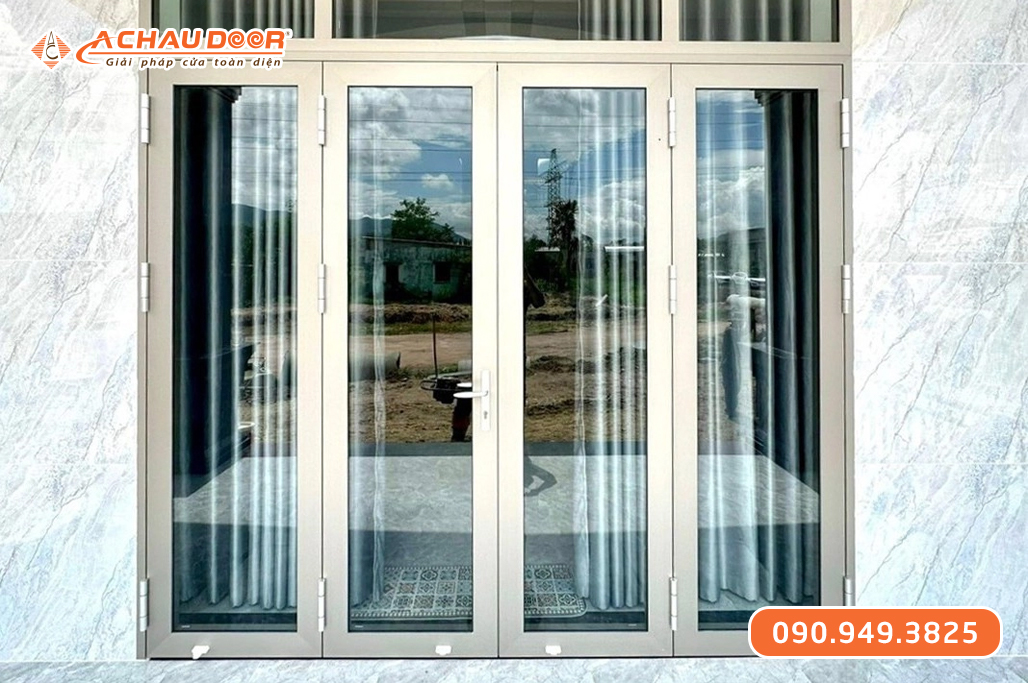 Cửa đi 4 cánh mở quay nhôm Maxpro JP Nhật Bản hệ 58