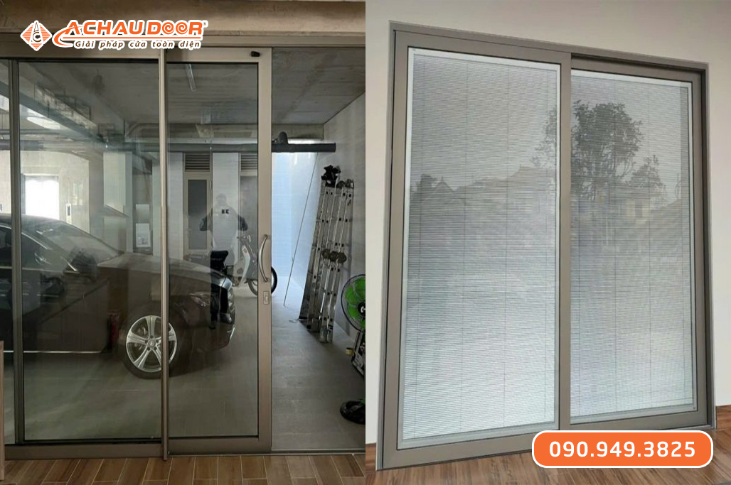 Cửa Đi Lùa 2 Cánh Nhôm Maxpro Hệ 83