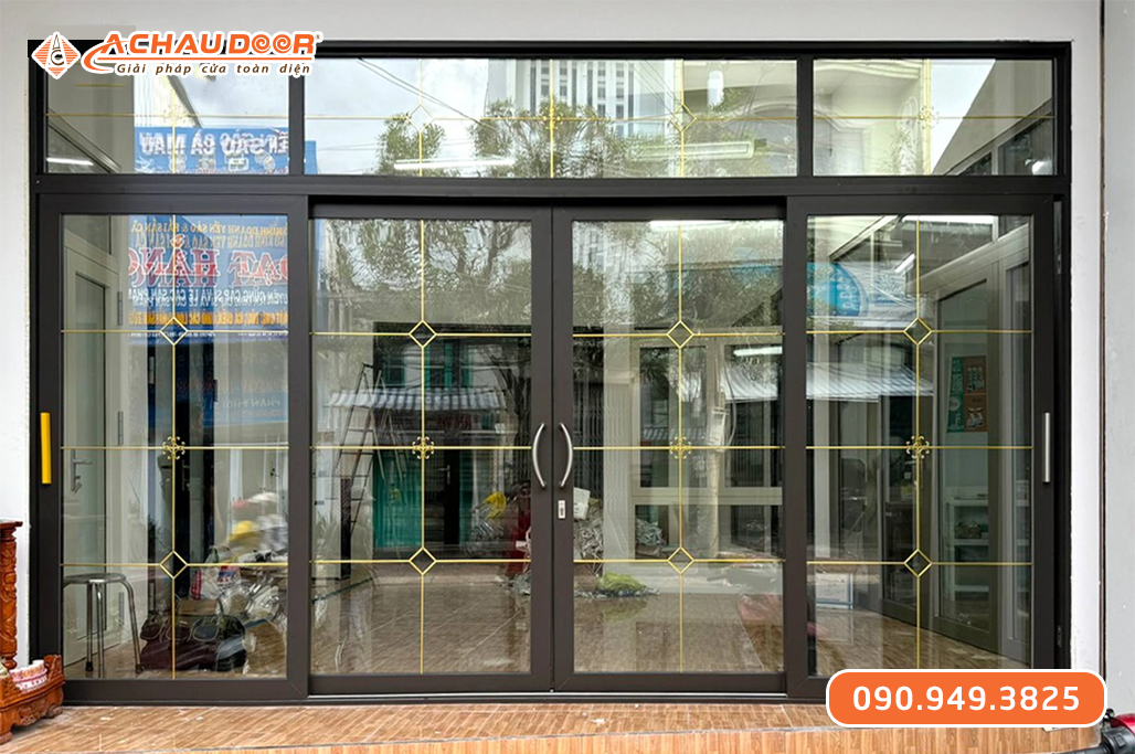 Cửa Đi Lùa 4 Cánh Nhôm Maxpro Hệ 115