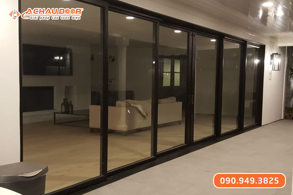 Cửa Đi Lùa 6 Cánh Nhôm Maxpro Hệ 115