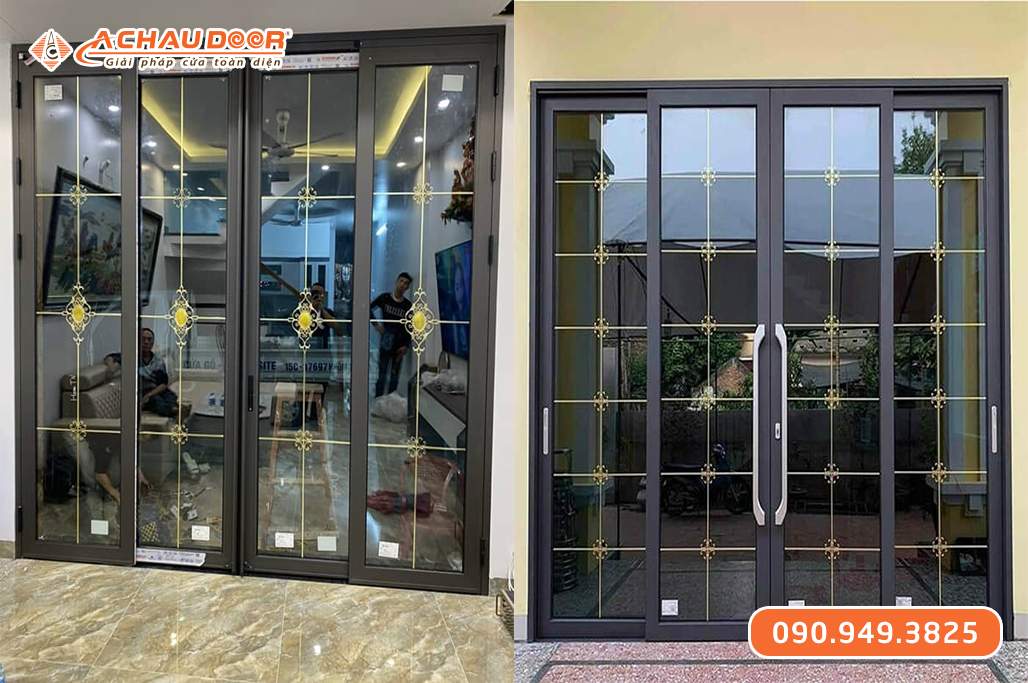 Cửa lùa đi 4 cánh nhôm Maxpro hệ 55