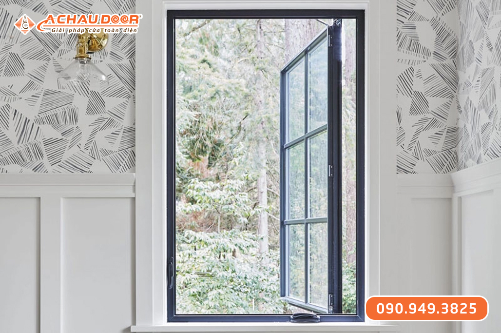 Cửa Sổ 1 Cánh Mở Quay Nhôm Maxpro Hệ 83
