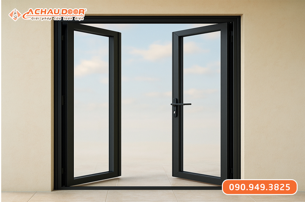 Cửa sổ 2 cánh mở quay nhôm Maxpro hệ 55
