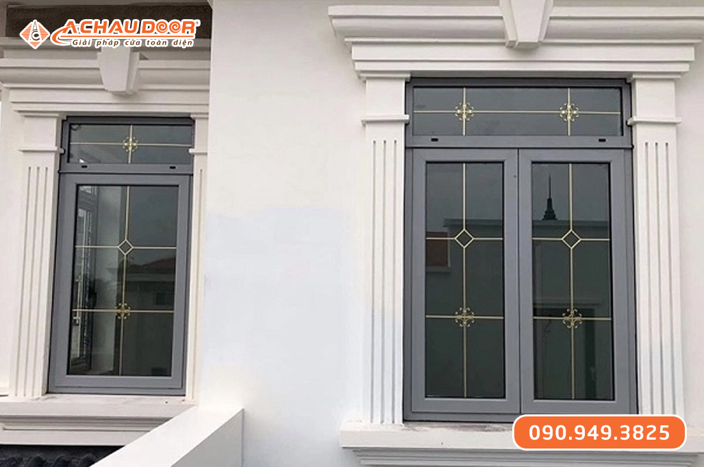 Cửa sổ 2 cánh mở quay nhôm Maxpro hệ 65