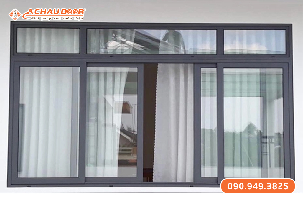 Cửa Sổ Mở Lùa 4 Cánh Nhôm Maxpro Hệ 65