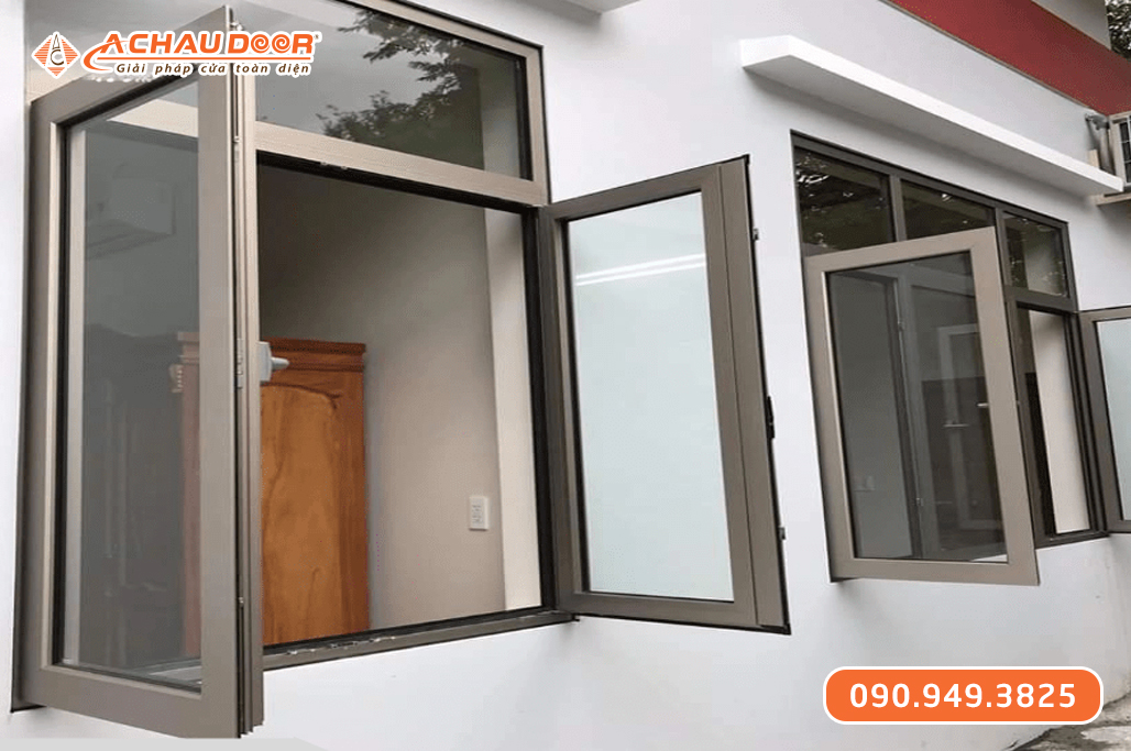 Cửa Sổ Nhôm Maxpro 2 Cánh Mở Quay Hệ 58